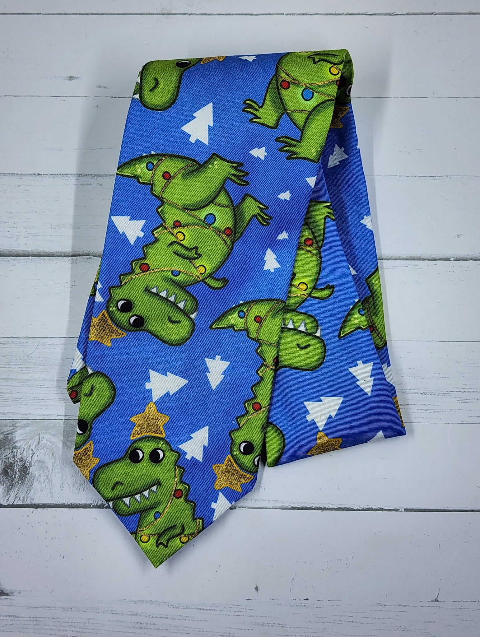 Dino Christmas Neck tie