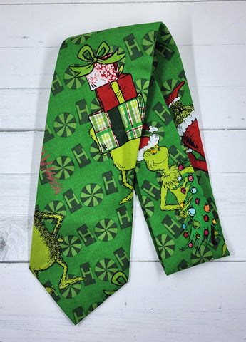 Grinch Christmas Neck tie