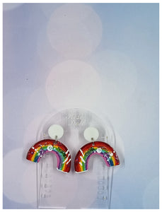 Graffiti Rainbow Drop earring