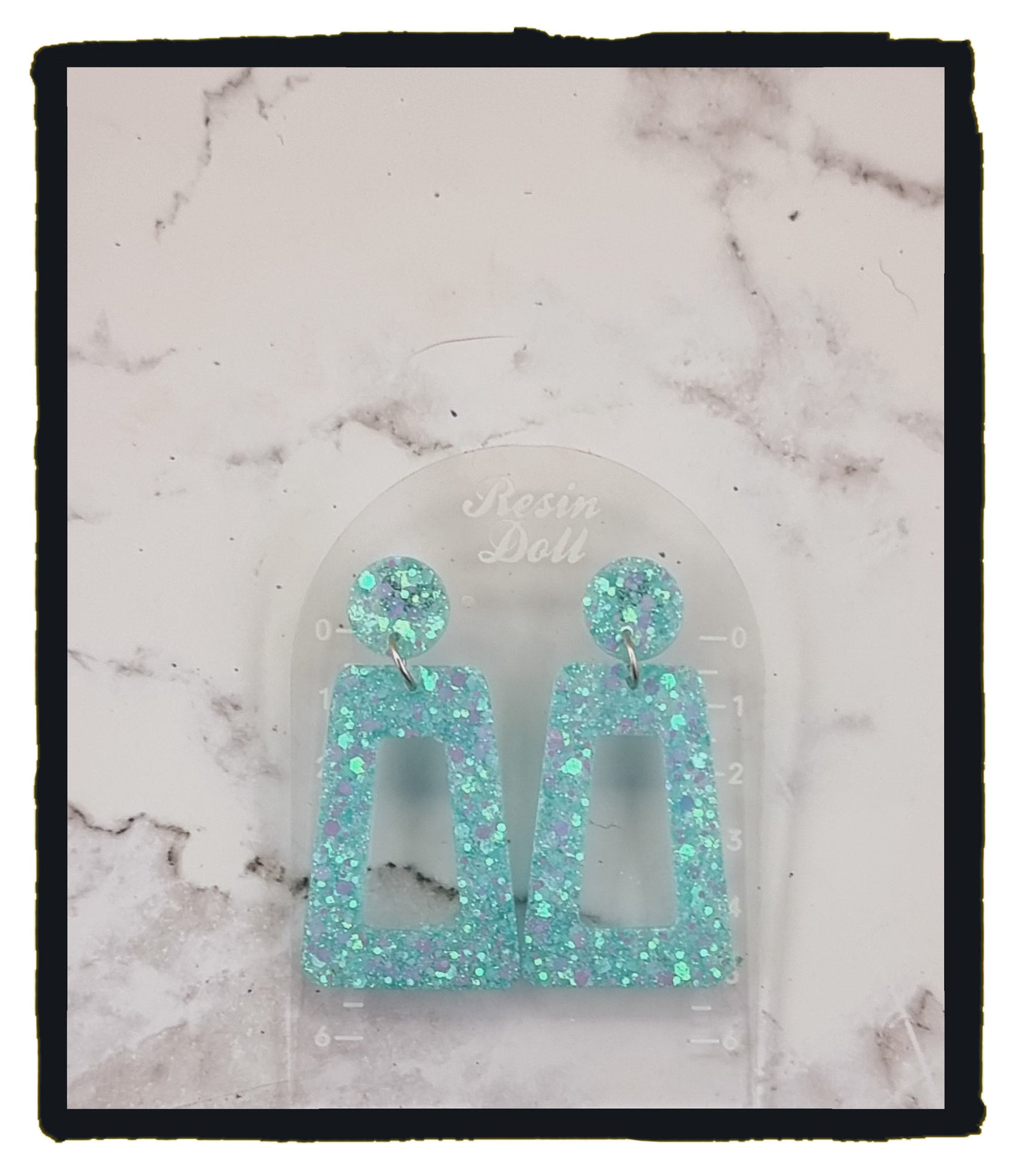 Ice queen square angle Statement Sparkle earrings