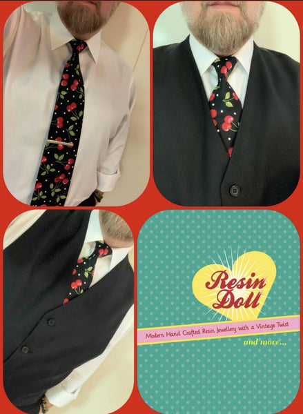Dots and roses Neck tie