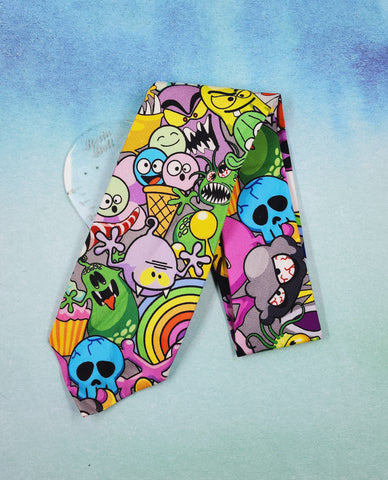 Monster madness neck tie