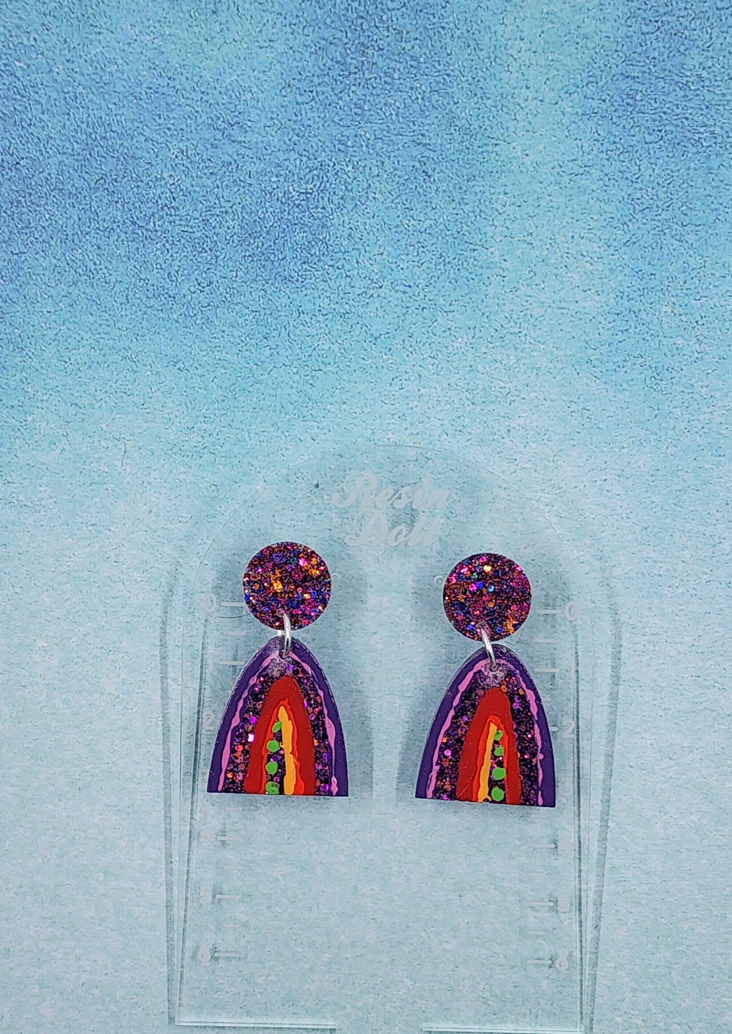 Hallie rainbow drop earring