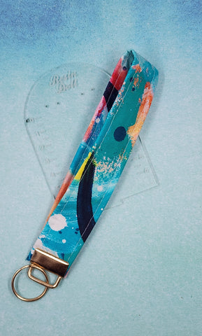 Paint splatter Wristlet keyfob