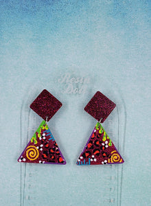 Juliette triangle drop earrings