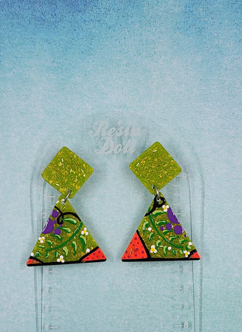 Giselle triangle drop earrings