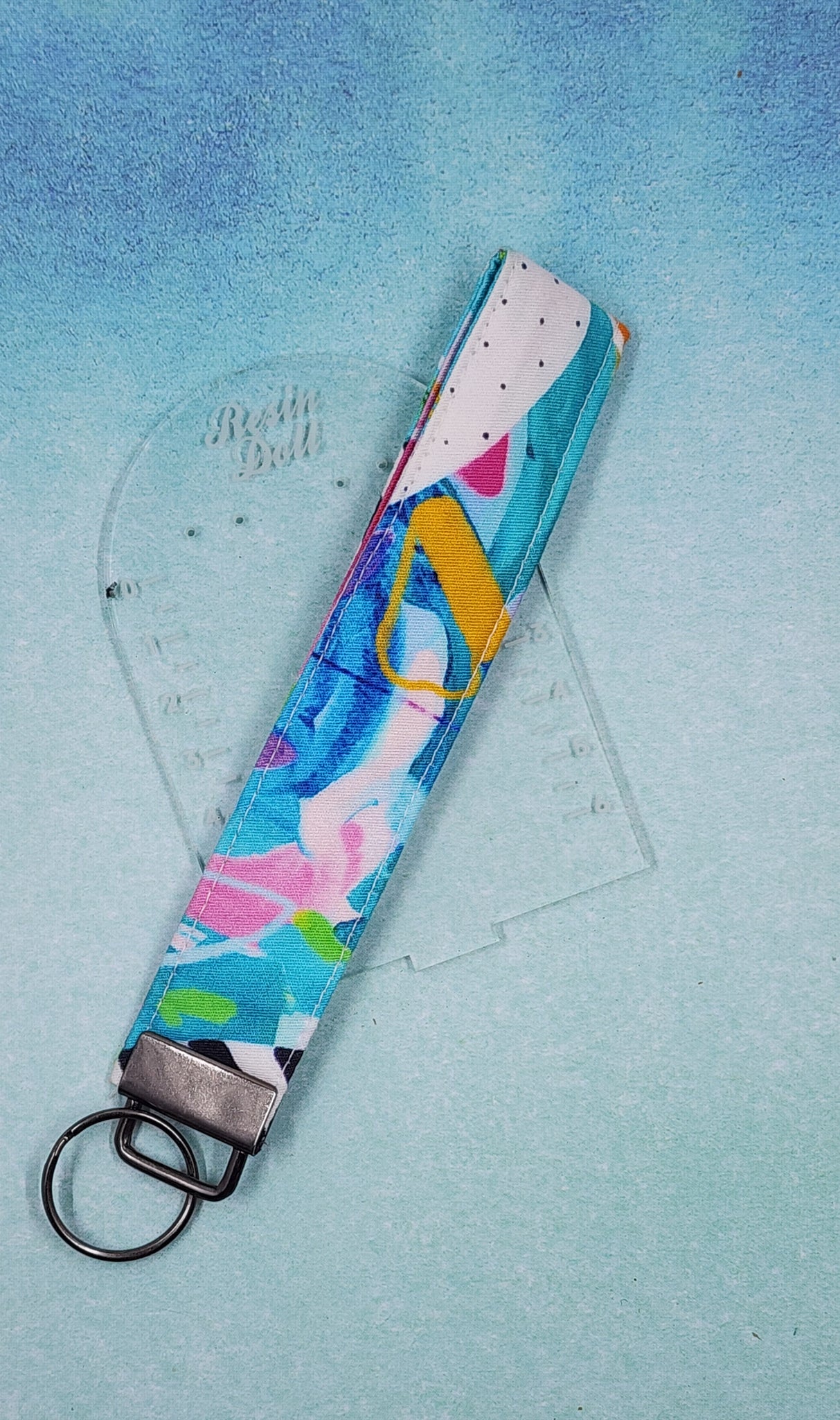 Bright abstract Wristlet keyfob