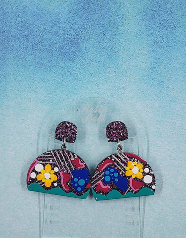 Freya dome drop earring