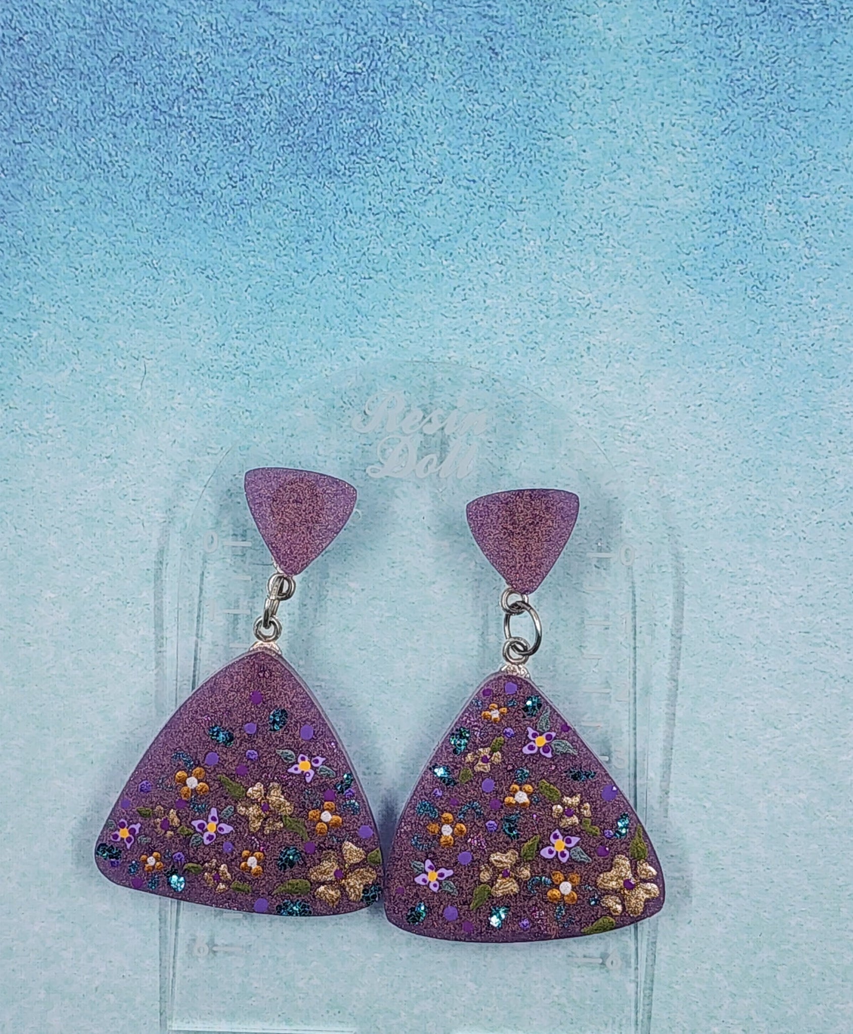 Gabriella triangle drop earring