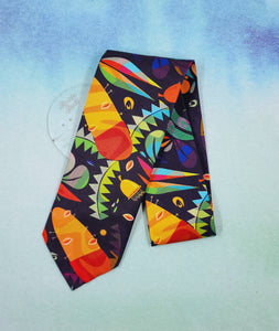 Abstract floral neck tie