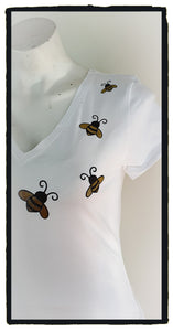 Busy bees white (Size 14)