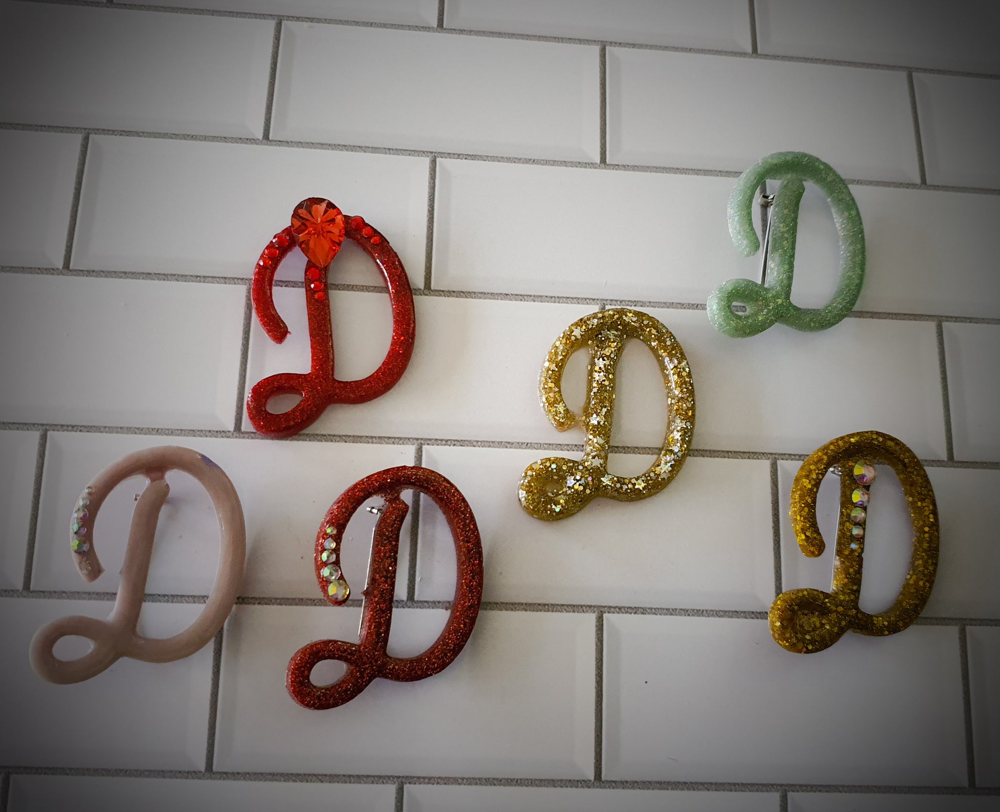 "D" Brooch (various colours available)