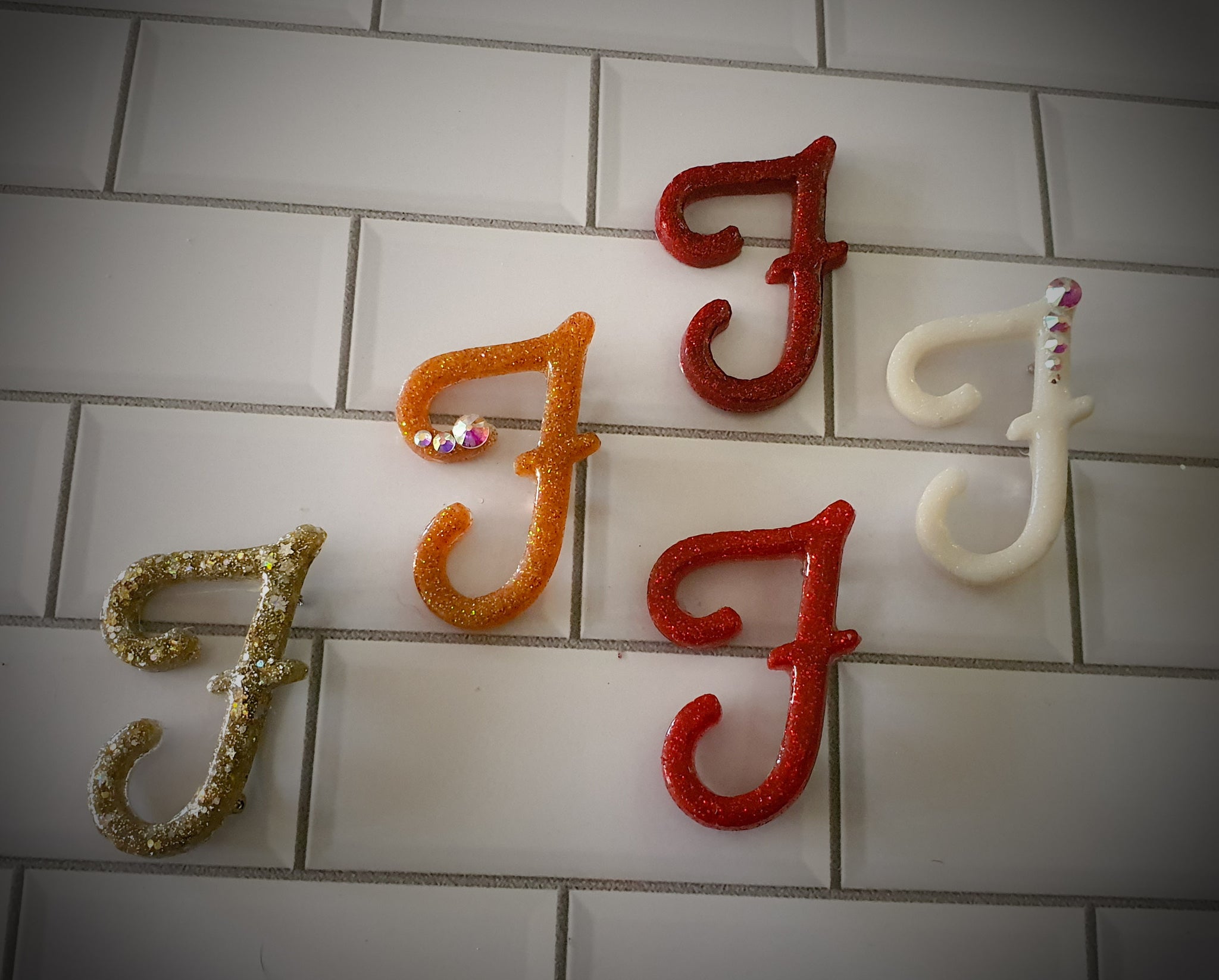"F" Brooch (various colours available)