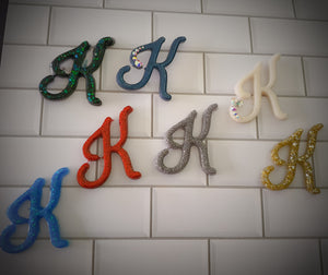 "K" Brooch (various colours available)