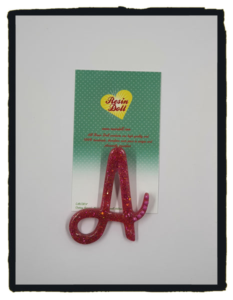 "A" Brooch (various colours available)