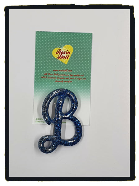 "B" Brooch (various colours available)