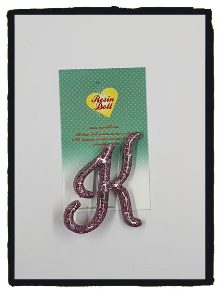 "K" Brooch (various colours available)