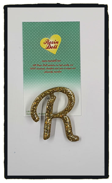 "R" Brooch (various colours available)