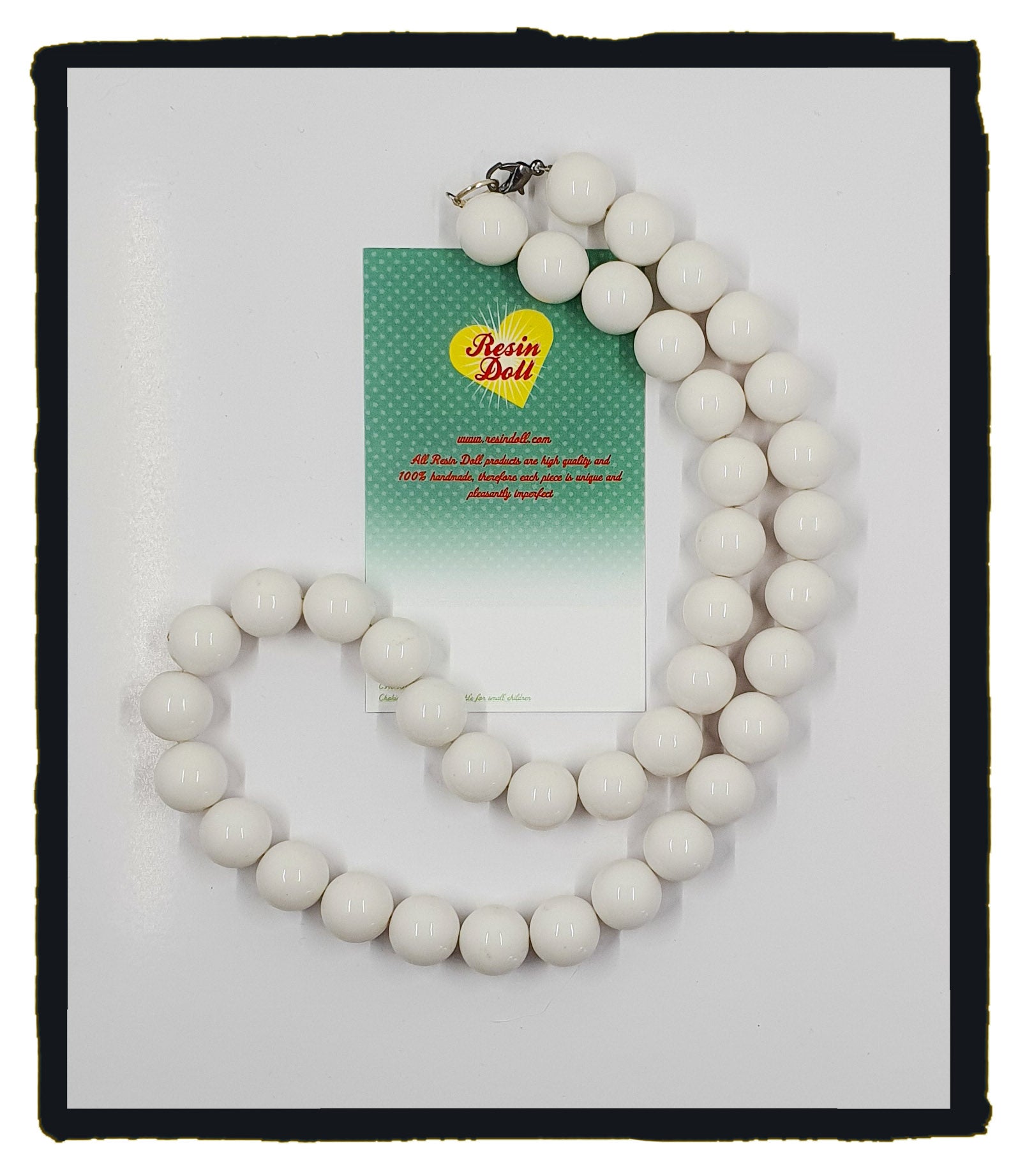 White 16mm Gumball necklace