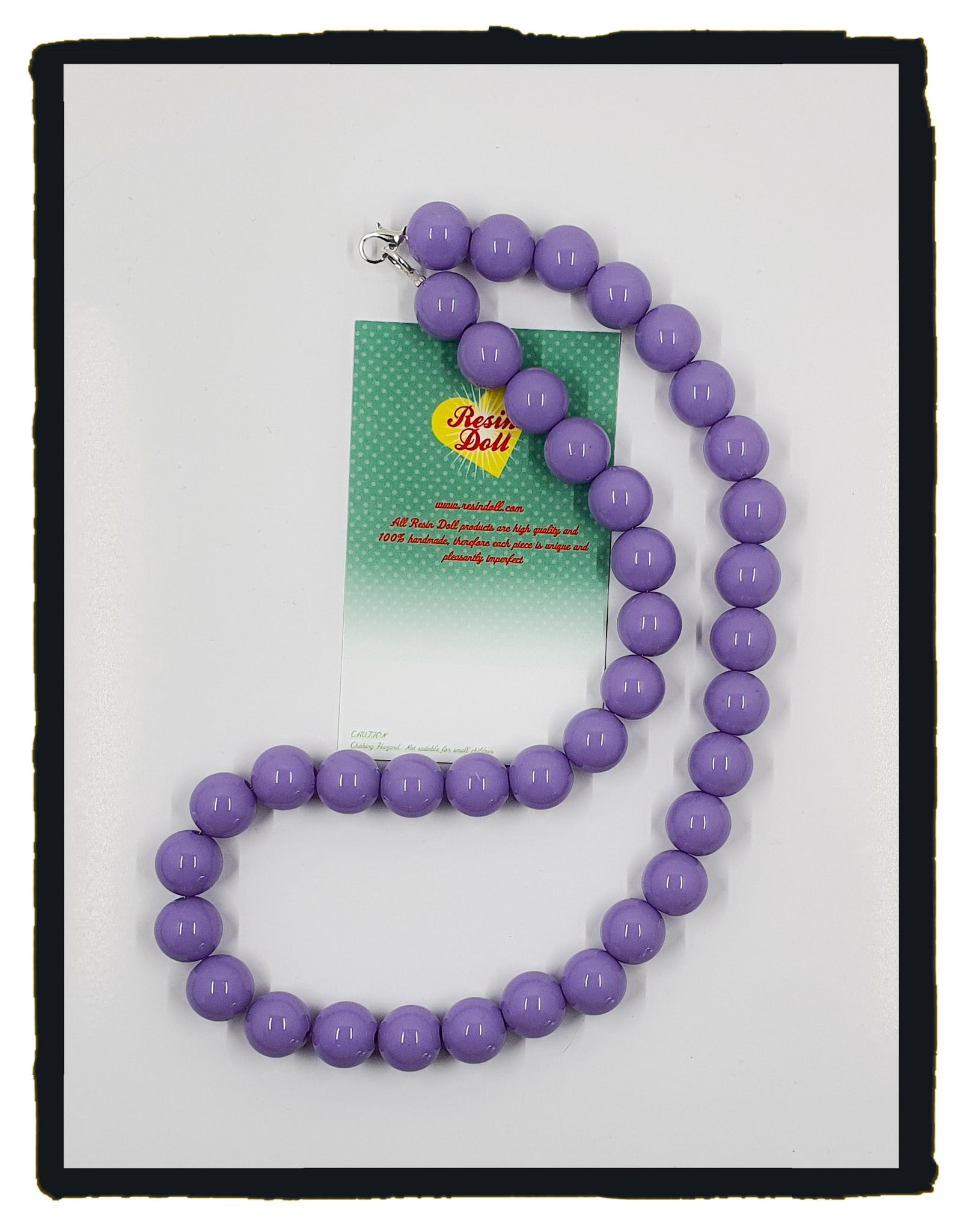 Lt purple 16mm Gumball necklace