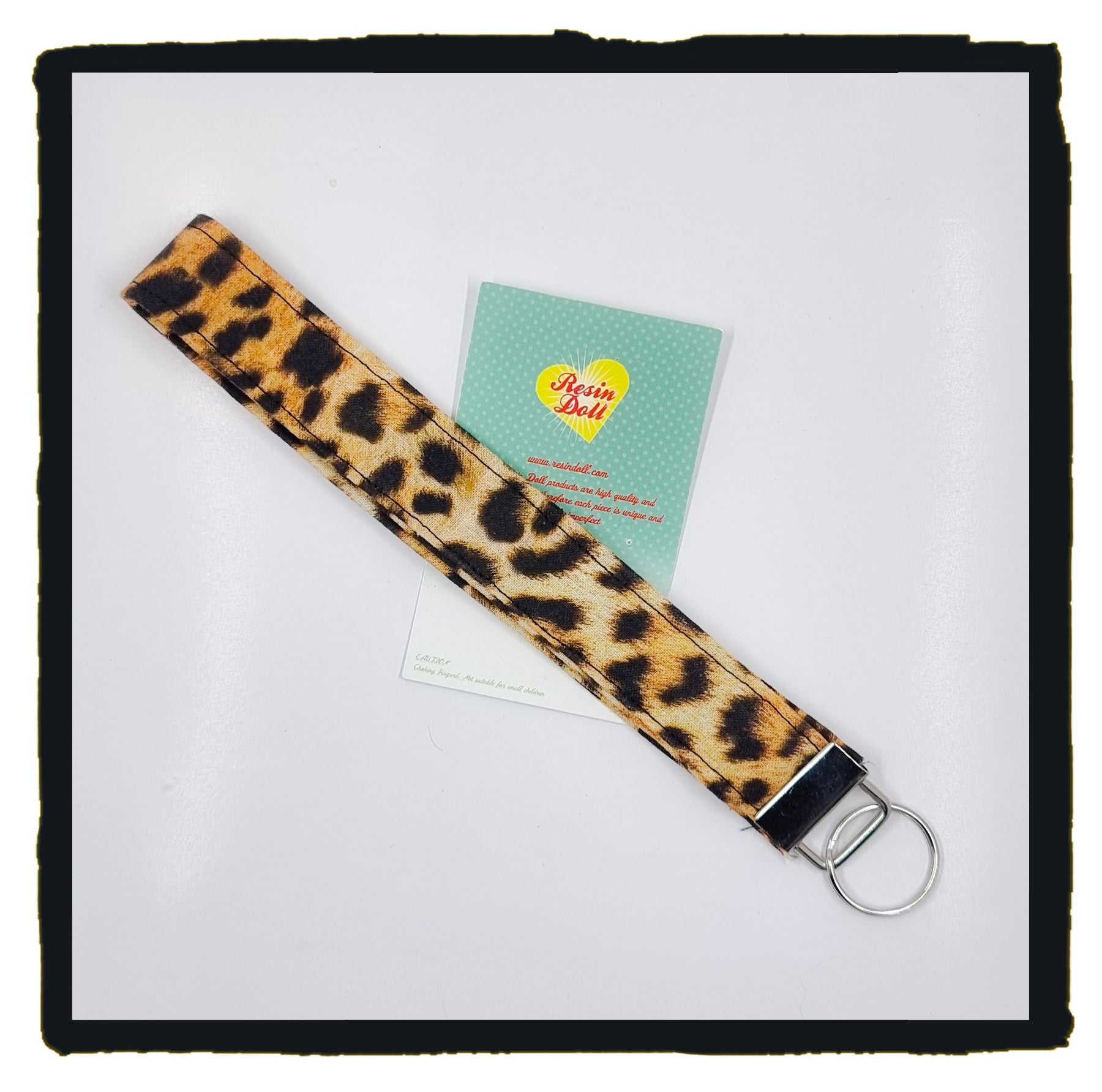 Leopard Wristlet key Fob